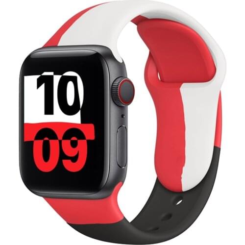 Silicone band For Apple Watch Strap 44mm 40mm 38mm 42mm Black Unity/Prid smartwatch belt bracelet iWatch 6 se 5 4 3