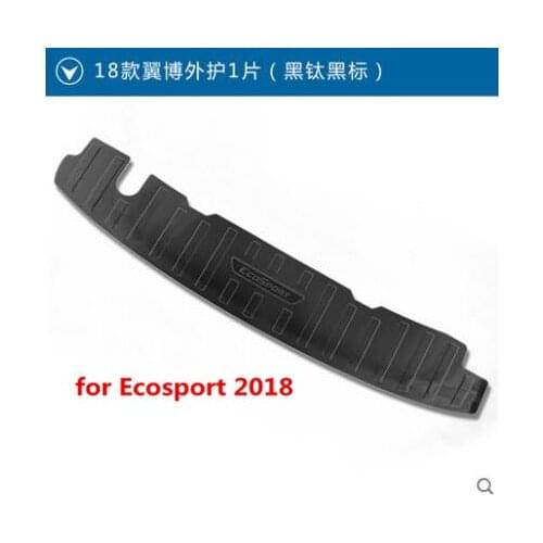 Car styling Stainless Steel Rear Bumper Protector Sill Trunk Tread Plate Trim for Ford Ecosport 2018
