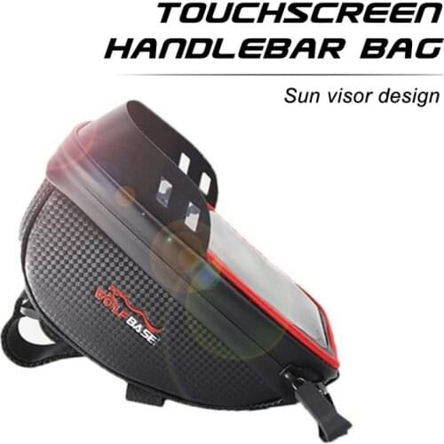 Bicycle Front Tube Bag Phone Bags Black Red Seven Inch Mobile Phone Touch Screen Handlebar Bag Bicycle Bag Cycling Equipment