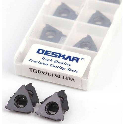DESKAR TGF32R TGF32L 200 210 215 220 230 240 250 260 265 270 275 280 Carbide Turning Inserts Cutting Groove Balde for Grooving