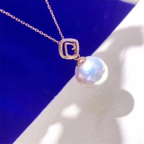 Factory Wholesale Real Solid S925 Sterling Silver Accessories DIY Jewelry Making Pearl Pendant For Women Charm Gift