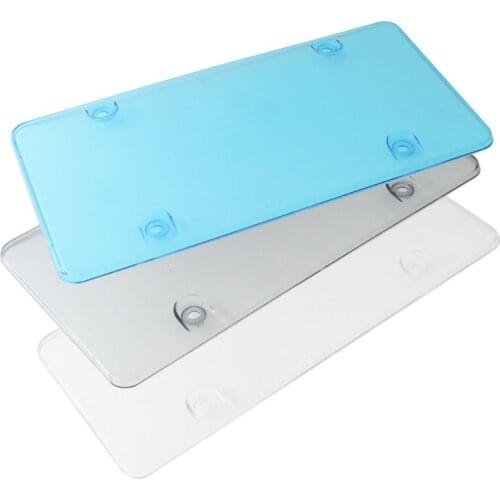 1Pc Car License Plates Frame Transparent Grey Blue Plastic Cover Holder License Plate Cover car bling accessories