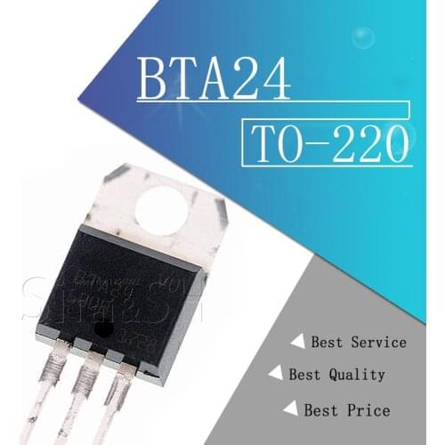 10pcs BTA24-600B BTA24-600 BTA24 Triacs 25 Amp 600 Volt TO-220 new original