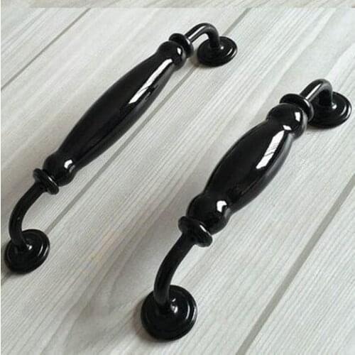 128mm kitchen cabinet handles pulls black ceramic dresser cupbord wardrobe furniture hardware handles pulls knobs TC170B 5"
