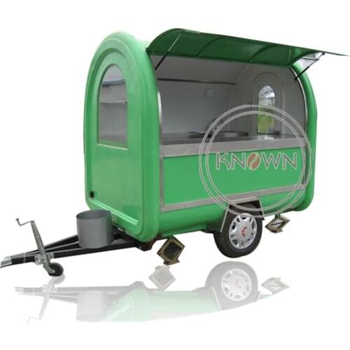 200*175*235cm long green food carts mobile ice cream van vending trucks mobile food street truck for sale