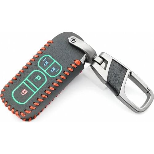 2020 Fashion Style Luminous Leather Motorcycle Key Case Bag For Honda n-a N-BOX wagon N Plus 2018 Keychain Remote Cover