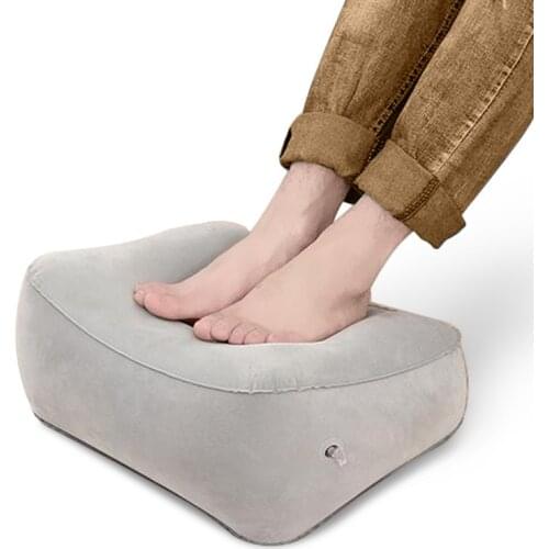 2021 Newest Hot Useful Inflatable Portable Travel Footrest Pillow Plane Train Kids Bed Foot Rest Pad PVC for Travel Massage Car