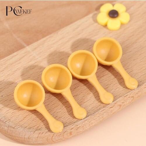 4Pcs Mini Spoon Dollhouse Miniature Spoon Kitchenware Tableware Doll Kitchen Toy