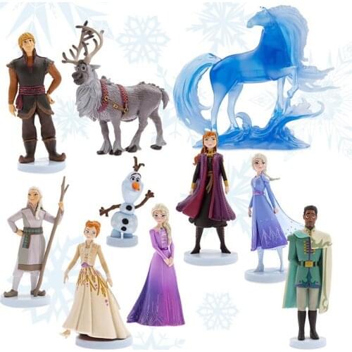 10pcs/set Elsa Anna Olaf Kristoff Sven Set PVC Action Figure Model Toy