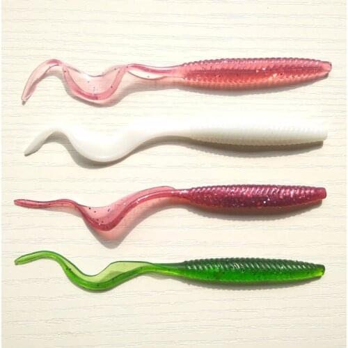 8pcs 13cm/3g Long tail Grub Super good quality Soft fishing lure Soft Bait mixed sizes Free shipping