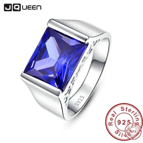 925 Sterling Silver Engagement Rings emerald AAA Tanzanite CZ Sapphire Stones Rings for Woman Fine Jewelry
