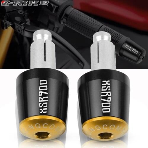 22mm CNC Aluminum Motorcycle Handlebars Grips Ends Bar Ends Handlebars Caps for Yamaha XSR900 XSR 900 2016 2017 2018 xsr 900