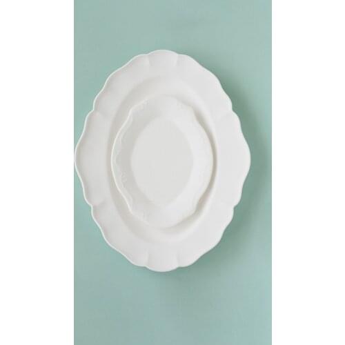 Large Vintage Jewelry Flat Plate Tray Silicone Handmade Aromatherapy Candle Base Mold DIY Cement Epoxy Mould Home Decoration