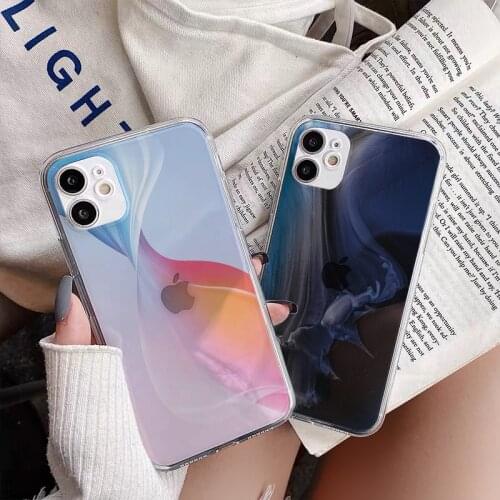 Color Painting Paint Pigment Pattern phone case For iphone 11 12 Pro Max X XS MAX XR 7 8 Plus SE 2020 Back Clear Cover Fundas