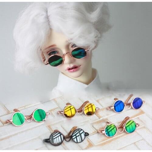 D01-P549 children handmade toy 1/3 1/4 1/6 Doll clothes BJD/SD doll props Accessories Round frame glasses 1pcs