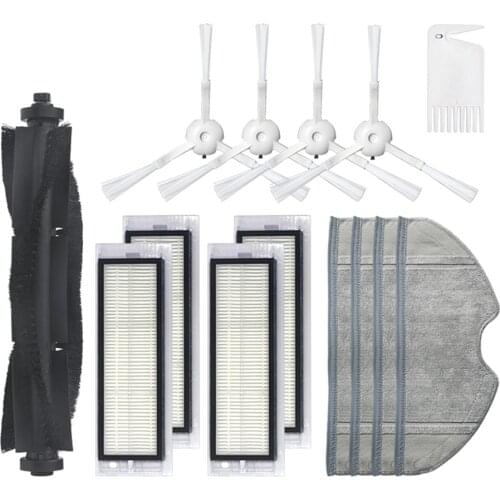 For 360 S5 S7 HEPA Filter Roller Main Brushes Side Brush Cleaning Rags Combs for 360 S5 S7 Sweeping Robot Vacuum Cleaner Parts