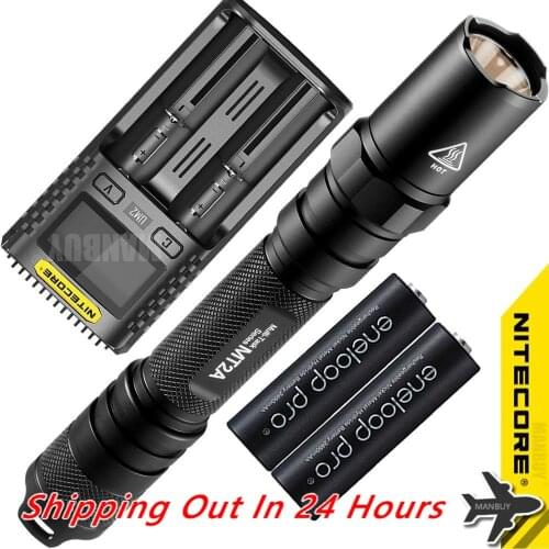 Wholesale Nitecore MT2A Flashlight+ 2xRechargeable Battery +UM2 Charger CREE XPG R5 LED Waterproof Tactical Self Defense Torches