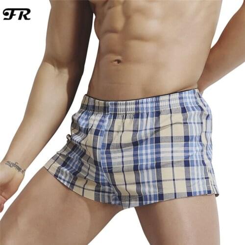 FR NEW Mens Underwear,Mens Cotton Casual Short Underwear,Mens Comfortable Home Boxers