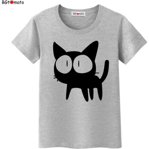Bgtomato T shirt Beautiful black cats lovely t-shirt womens new style cartoon tshirt Original brand popular top tees