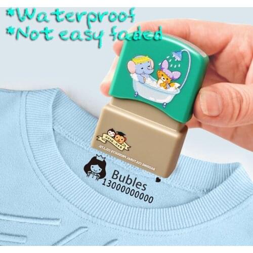 Customized Baby Name Stamp Toy DIY Baby Name Seal Not Easy to Fade Name Stamp Sticker Prevent Baby From Lost Seal Sticker Stamps
