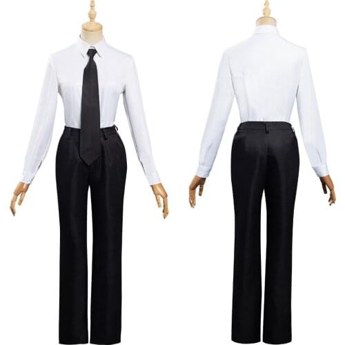 Chainsaw Man Makima Cosplay Costume Shirt+Pants+Tie Outfits Halloween Carnival Suit
