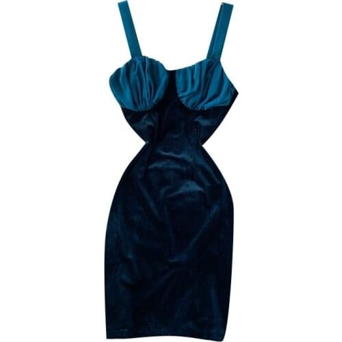 Summer Womens Retro Slim Slimming Short Suspender Dress Tube top Halter Sexy Party Dress Dress