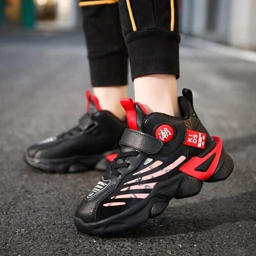 Non-slip Rubber boys Basketball Shoes Boy New Printed Platform High Top Student Sneakers Basket Shoes Zapatillas Deportivas