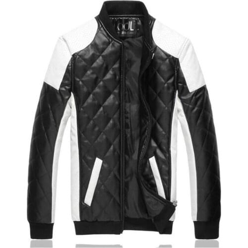 New fashion mens jacket Simple pu leather jacket Motorcycle jacket slim mens Winter coat mens jackets mens Outwear M-5XL