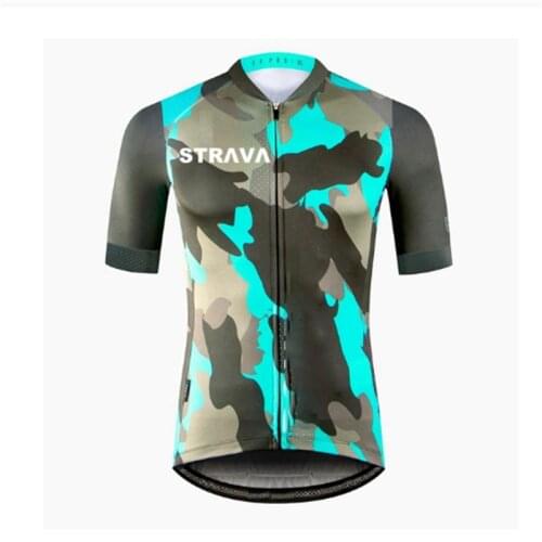 STRAVA 2021-Mens New Custom Cool Design Summer Bicycle Bicycle Air Permeability And Quick Drying Short Sleeve Cycling Jersey