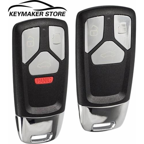Okeytech 3/4 Buttons Remote Car Key Case For Audi A4 A4L A5 Q5 Q7 S4 S5 2016 2017 2018 2019 Smart Remote Car Key Shell Fob