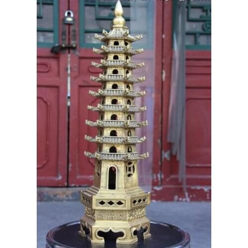 USPS to USA S0225 22 Tibet Buddhist pagoda Stupa bronze Copper ninth floor Wenchang Tower Statue