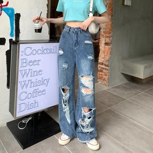 Ouyouke Womens Ripped Jeans