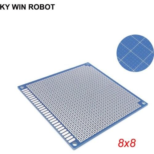1pcs 8x8cm 80x80 mm Blue Single Side Prototype PCB Universal Printed Circuit Board Protoboard For Arduino