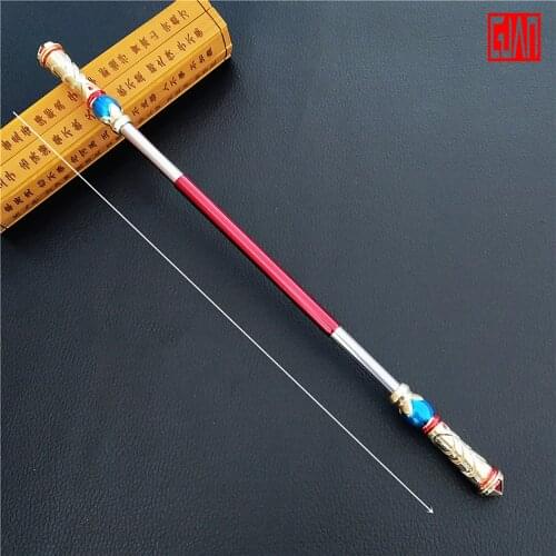 Around The King Journey To The West The Great Sage Marries The Same Golden Cudgel Weapon Model Pendant Childrens Toys Scalable