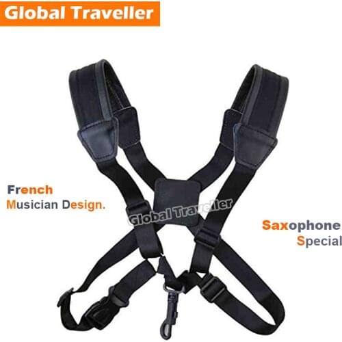 Adult Child Sax Strap leather Sax Shoulder Strap Harness Metal /Lock Hook Soft Saxphone Strap for Alto&Tenor Saxophone
