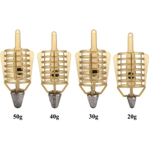 Fishing Bait Cage 20g/30g/40g/50g Connector Sinker Feeder Bait Holder Thrower Carp Fishing Feeder Tackle Tool