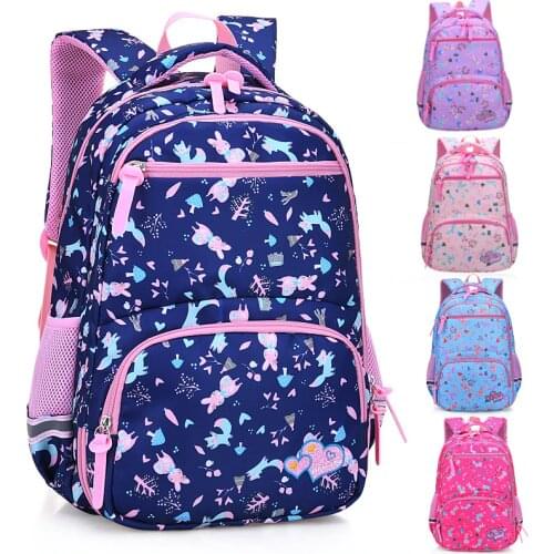 New Children Primary School Bags for Girls Princess Schoolbag Kids Cartoon Printing Backpacks School Bookbag Orthopedic Backpack