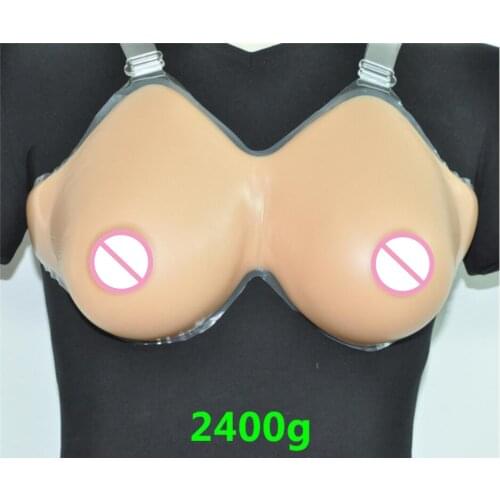 Silicone Fake False Breast crossdresser silicone breast form silicone breast chest prosthesis 44E/46DD/48D 2400g Free shipping