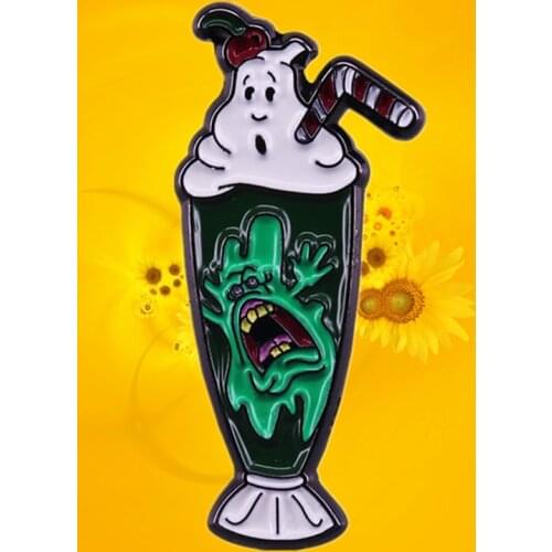 Slimer the Green ghost Little Spud Onionhead Ivan Reitman Bill Murray 80s Horror supernatural comedy film enamel pin brooch