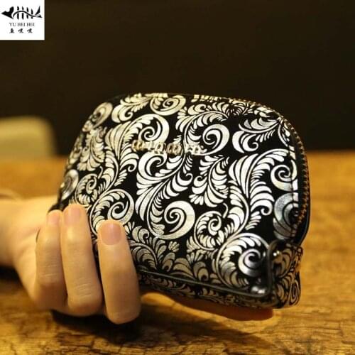 Vintage Fashion Wallet Purse Leather PU Floral Bag Bags Women Mini Small Card Holder Purse Womens Handbags Wallets Coin Purses