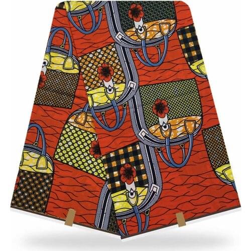 Ankara Wax cotton Wax High Quality For Dress 100% Cotton Printed African Guaranteed Veritable Real Wax Fabric 6 yard