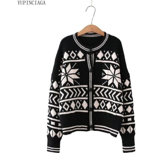 YUPINCIAGA 2020 Autumn Winter Japan Style Fresh Sweet Womens Round Neck Jumper Loose Knit Sweater Female Harajuku Pullovers
