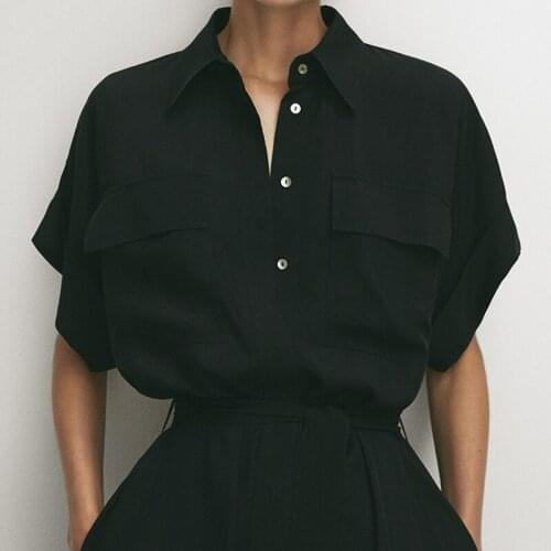 2021 Vestidos De Fiesta De Noche England Style Office Lady Black Simple Fashion Summer Dress Women Vestidos Party Dress Business