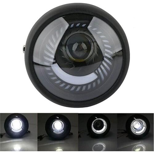 ZK30 6.5 Inch LED Retrofit Retro Universal Headlights Motorcycle Accessories Swirling White Light Far and Near Light Headlights