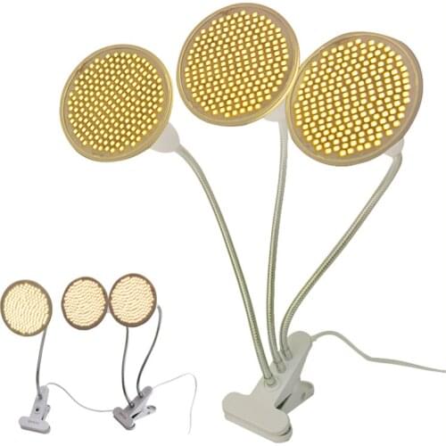 1 2 3 head LED sunlight Grow light plant growing lamp Full Spectrum Phyto yellow Lamp Hydro Fitolamp growbox Clip veg Flower