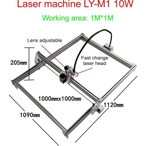 10W laser cutting machine LY-M1 CNC Laser engraving machine 1m*1m working area laser printing machine