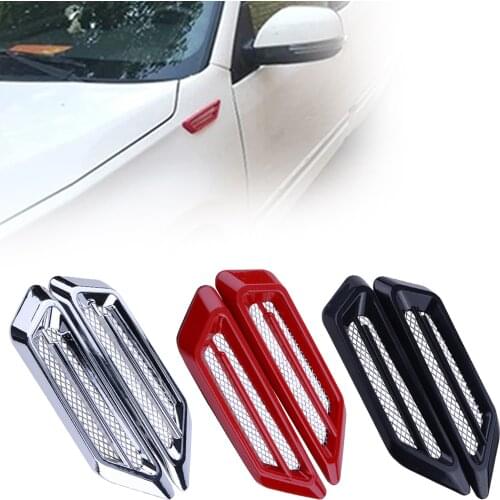 Car Exterior Hood Air Flow Side Fender Vent Intake Air Wing Cover Trim Car Styling Shark Gill ABS 3D Decoration New Decorations