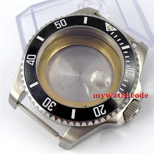 43mm sapphire glass stainless steel Watch Case fit ETA 2824 2836 MOVEMENT 35