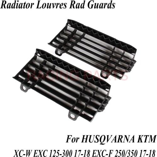 Radiator Black Plastic shroud fins Guard For XC-W EXC 125-300 17-18 EXC-F 250/350 17-18 Enduro Motorcycle Free shipping