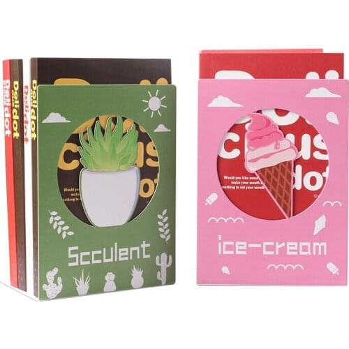 Cartoon Color Flamingo Lucky Cat Print , Book Stand , Metal Retractable Book Stand , Desktop Storage Rack